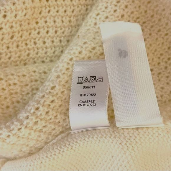 LOFT - Boho Oversized Knit Cardigan / Wool Blend Open Poncho - size S - Picture 5 of 6